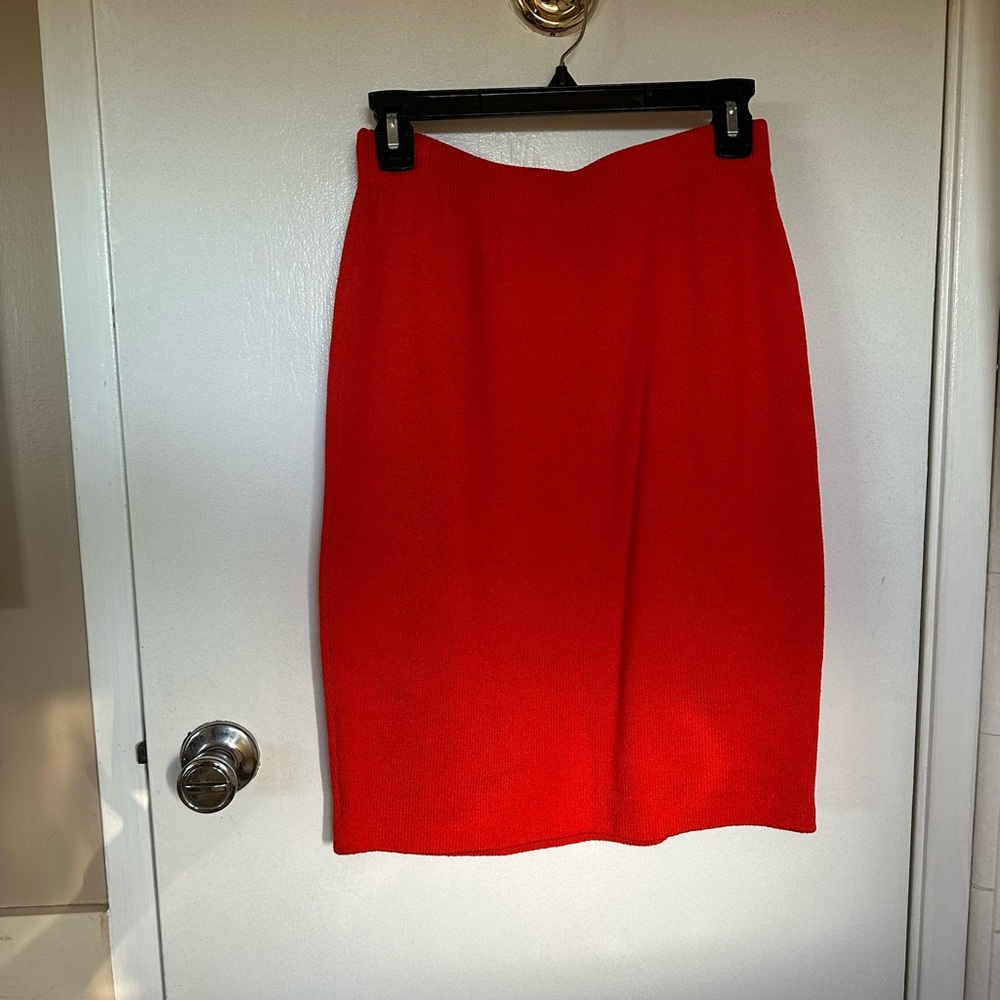 Burnt orange, St. John knit skirt